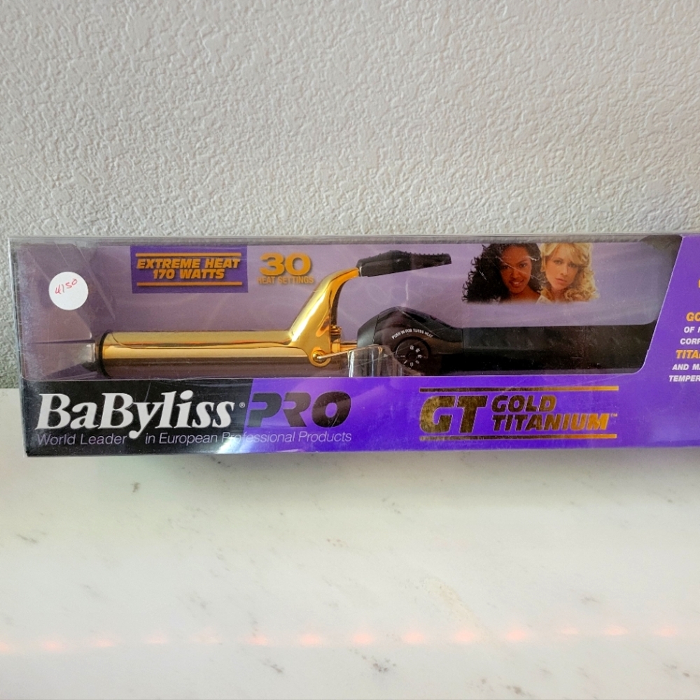 BaByliss PRO Gold Titanium Curling Iron